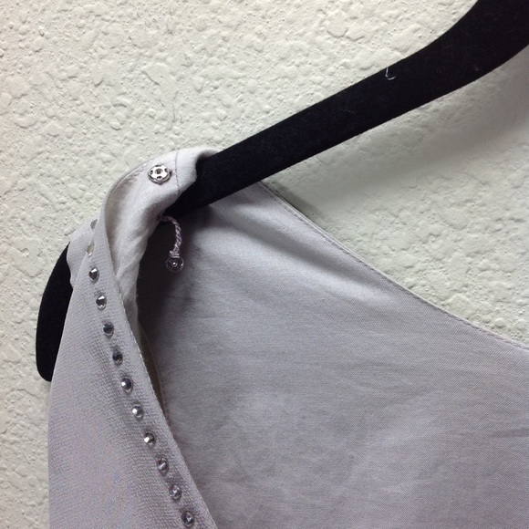 Jack Wills Gray Silk Embellished Sleeveless Dress - Picture 5 of 8